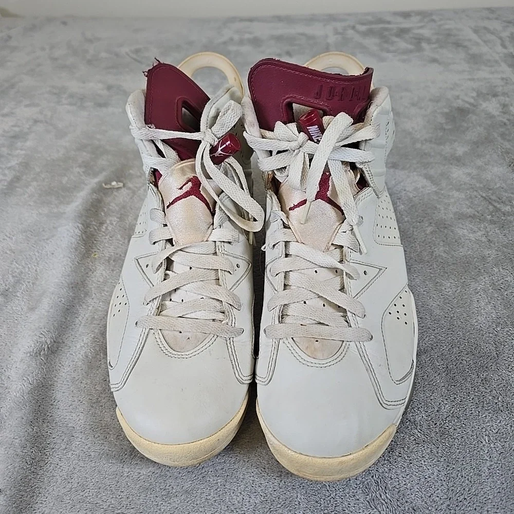 Air Jordan 6  Shoe Mens 9 Retro Maroon/White‎ Sportwear Basketball Streetwear